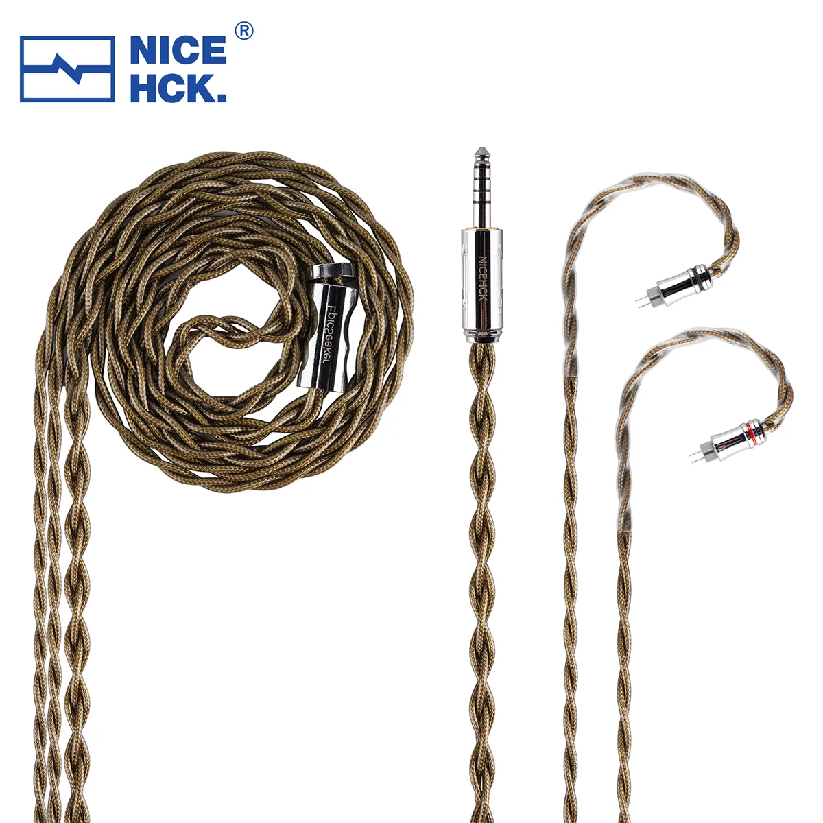 NICEHCK EpicSeeker Audio Sostituisci il cavo Cavo in argento puro ad altissima purezza Placcato in platino OCC Spina da 4,4 mm 2 pin per Himalaya NX8