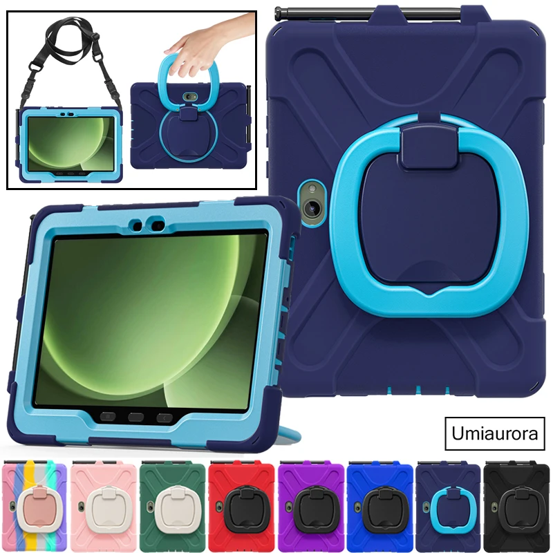 For Samsung Tab Active 4 5 Pro 10.1 inch SM-X350 SM-T630 T636 T540 Full Body Rugged Tablet Case Pull Ring Stand Shockproof Funda