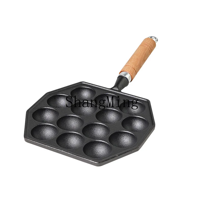 

PYH octopus ball machine cast iron household uncoated non-stick omelette pan baking pan tool