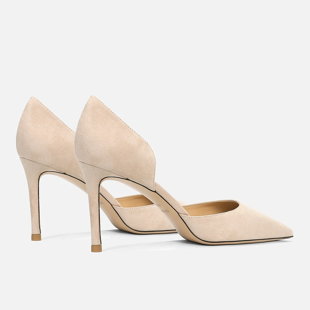 حذاء FWRD نسائي بكعب عالٍ من جلد الغزال عاري، أنيق ومريح للارتداء اليومي والحفلات # FWRD000349