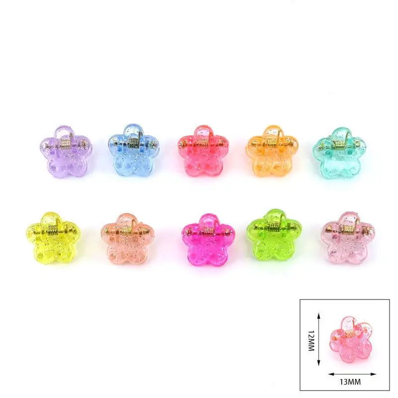 50 stuks Mini Haarspeldjes Kleurrijk Schattig Bloem/Ster/Kroon/Tekening Haarspelden DIY Pop voor Kinderen Huisdier Handgemaakte Ambachten Decoratie Accessoires