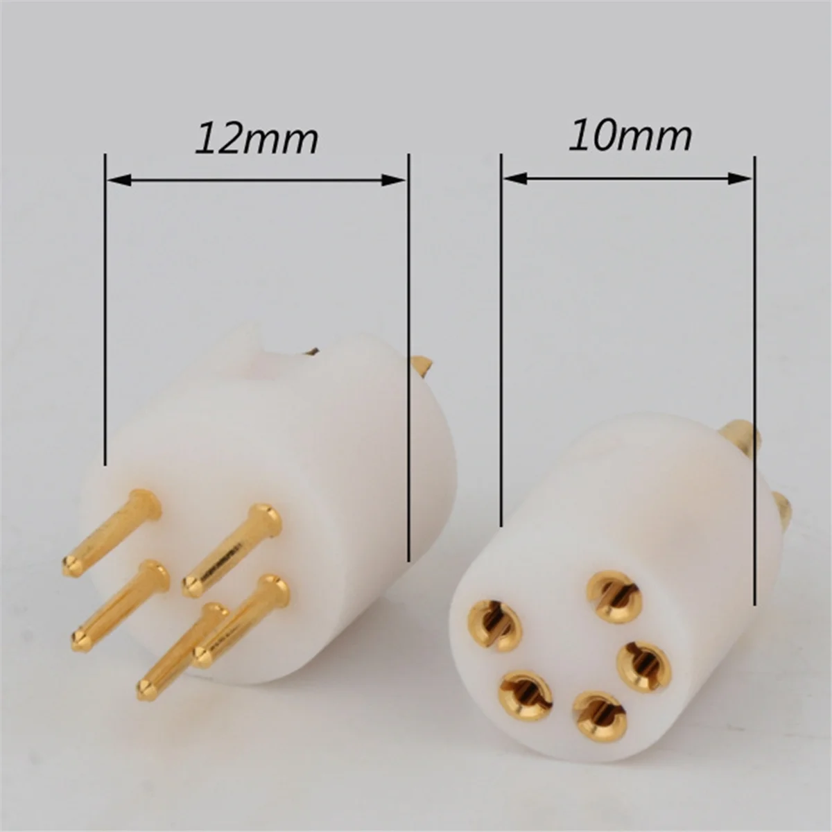 Turnlabe 5Pins M DIN Gold Plated Connector Plug, Turntable Tonearm 5 Pin Male DIN Connector for REGA LINN ROKSAN, Female