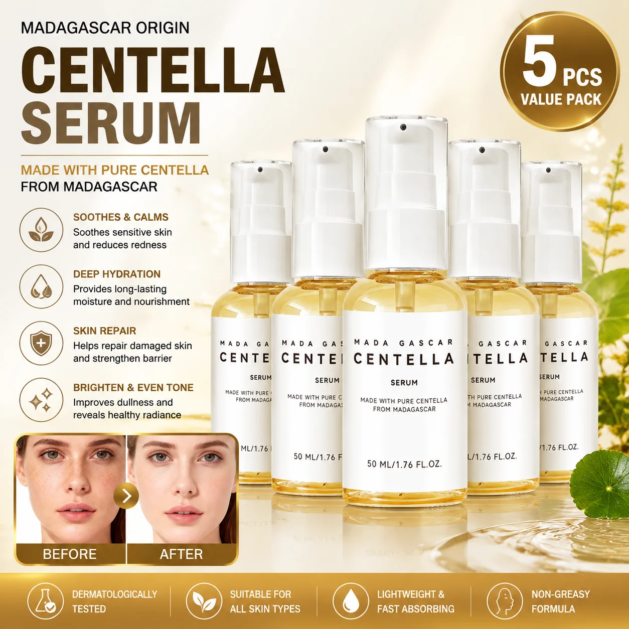 Skincare Centella - Sérum Centella de Madagascar 50 ml,