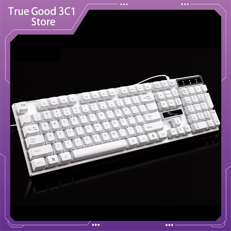 Q17 104 Keys Mechanical Keyboard Usb Wired Waterproof Ergonomic Gaming Keyboard For Pc Business Office Computer Peripherals