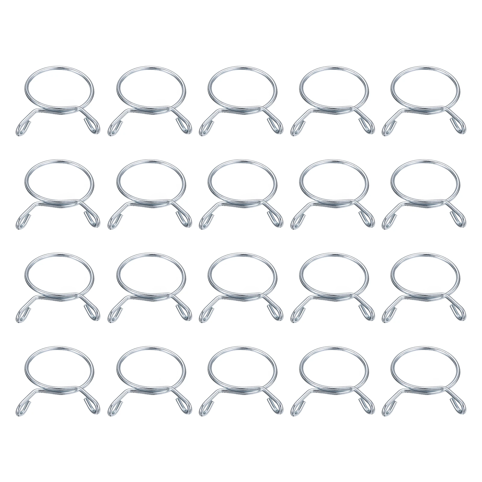 20/30Pcs Fuel Line Hose Clips 4-33mm ID Tubing Spring Clips Clamps 70 Manganese Steel Assortment for Air Hose Tube Water Pipe