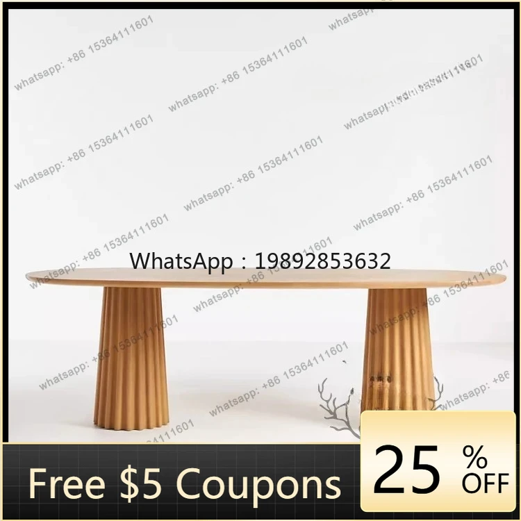 

W2 American Country, French Vintage Oak Carved Dining Table Neoclassical Solid Wood Long Dining Table