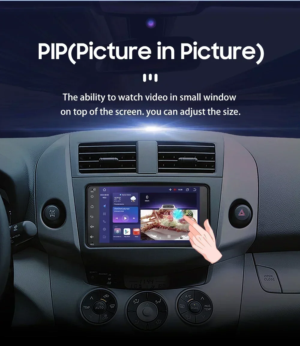 Hizpo 7 Inch AI Voice Universal Android Car Stereo GPS Radio For Toyota 4Runner Camry Corolla Tuntra RAV4 Multimedia Navigation