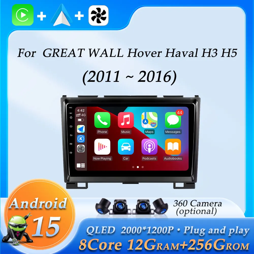 Wireless CarPlay DSP Stereo Split Screen for GREAT WALL Hover Haval H3 H5 2011 - 2016 Car Radio Video Multimedia Player GPS Navi