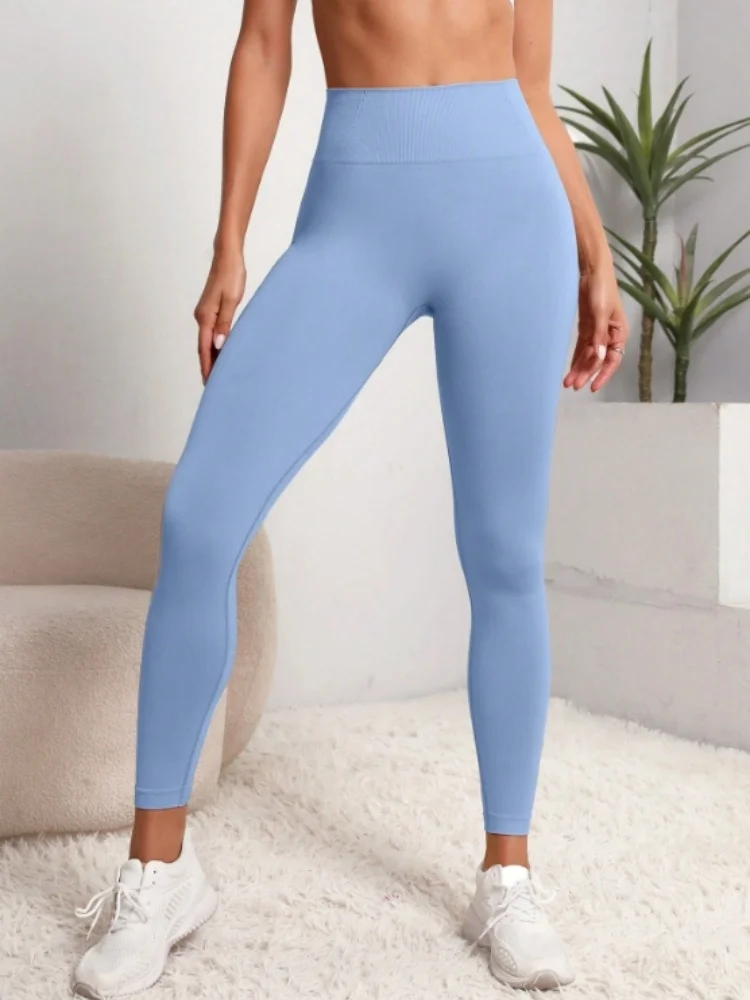 Frauen Gym Nahtlose Leggings Yoga Sport Hose Dehnbare Hohe Taille Fitness Sport Activewear Hosen – Detail 12