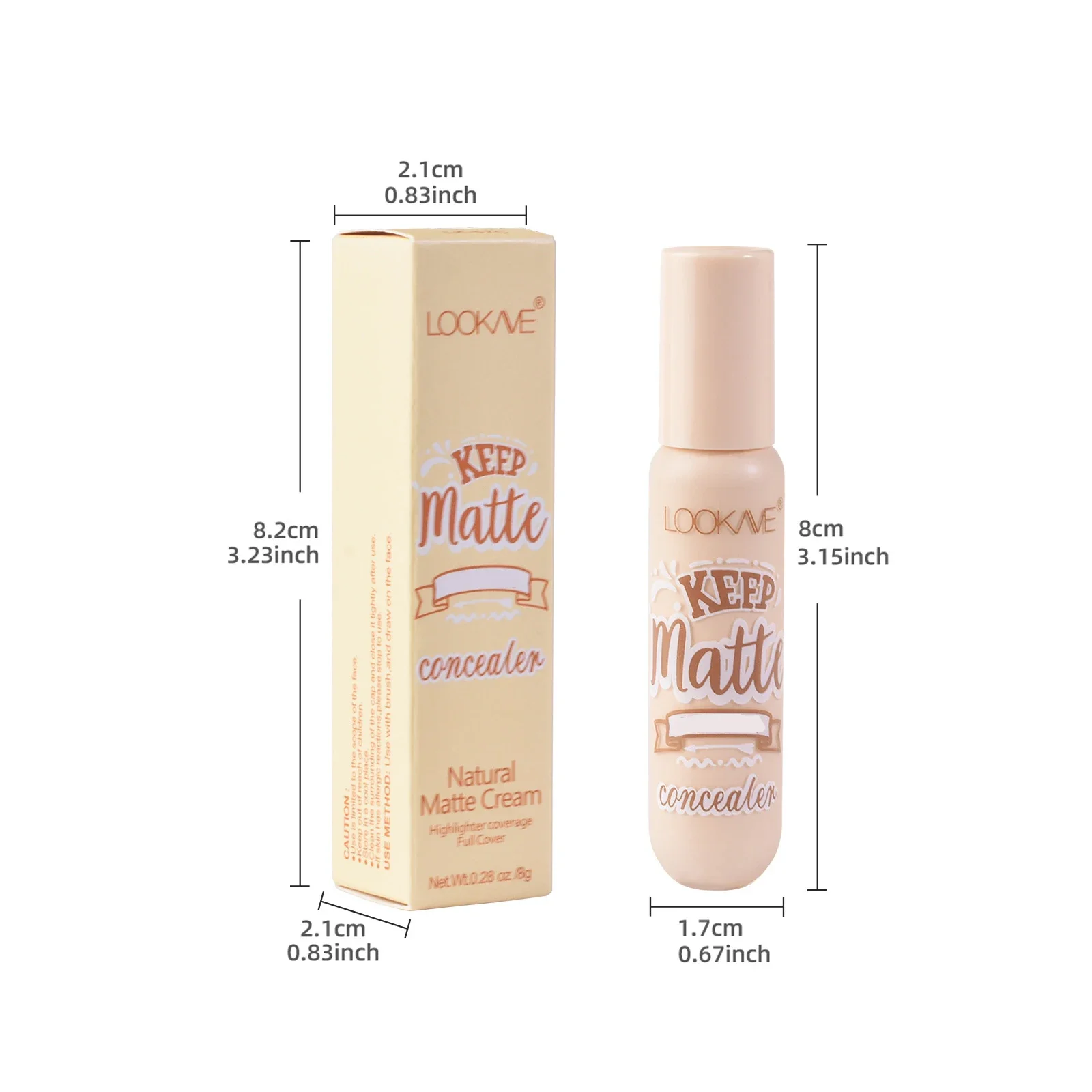 Vloeibare Concealer Stick Foundation Crème 6 Kleuren Hydraterende Volledige Dekking Acne Donkere Cirkel Natuurlijke Matte Concealer Crème Make-Up