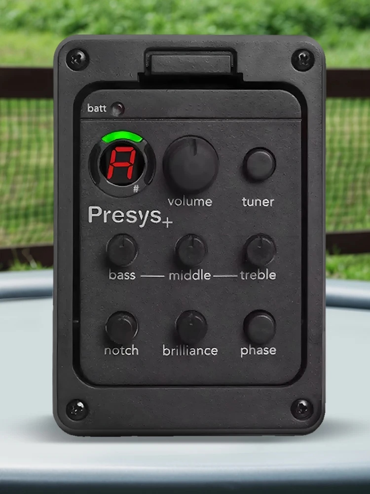 201 Guitar Pickups Onboard Preamp System 4 Band Acoustic Guitar Pickup Preamp EQ Tuner Mic Blend Preamp for Fishman Presys+ view 5