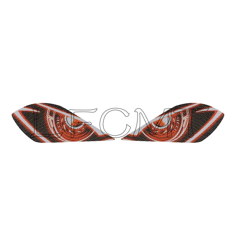 Motorcycle Headlight Sticker Head Light Eye Guard Decor Decal Fit for Yamaha Raptor 250 350 700/R YFZ 450/R/X Wolverine 350 450
