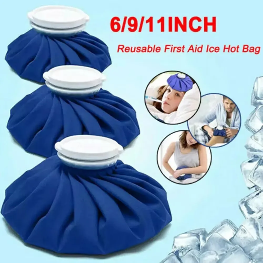 Reusable Ice Bag for Injuries Hot Cold Therapy Pack with Wrap Strap for Knee Ankle Sport Recovery Pain Relief 6/9/11 Inch