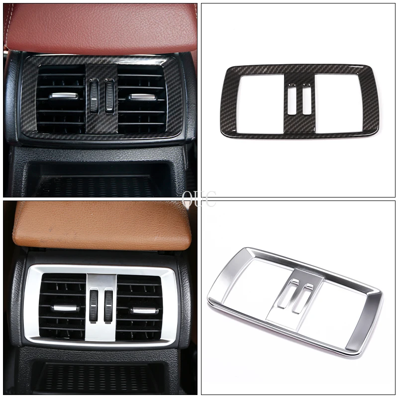 

For BMW X3 F25 X4 F26 2011-2017 ABS Chrome Car Rear Air Conditioning Vent Outlet Frame Cover Trim Sticker Interior Accessories
