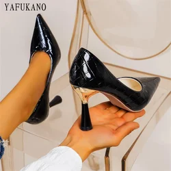Textured Pointed Toe Stiletto Womens Pumps Classic Simple Shallow Mouth Office Work Shoes White Party Wedding Shoes Plus Size 41