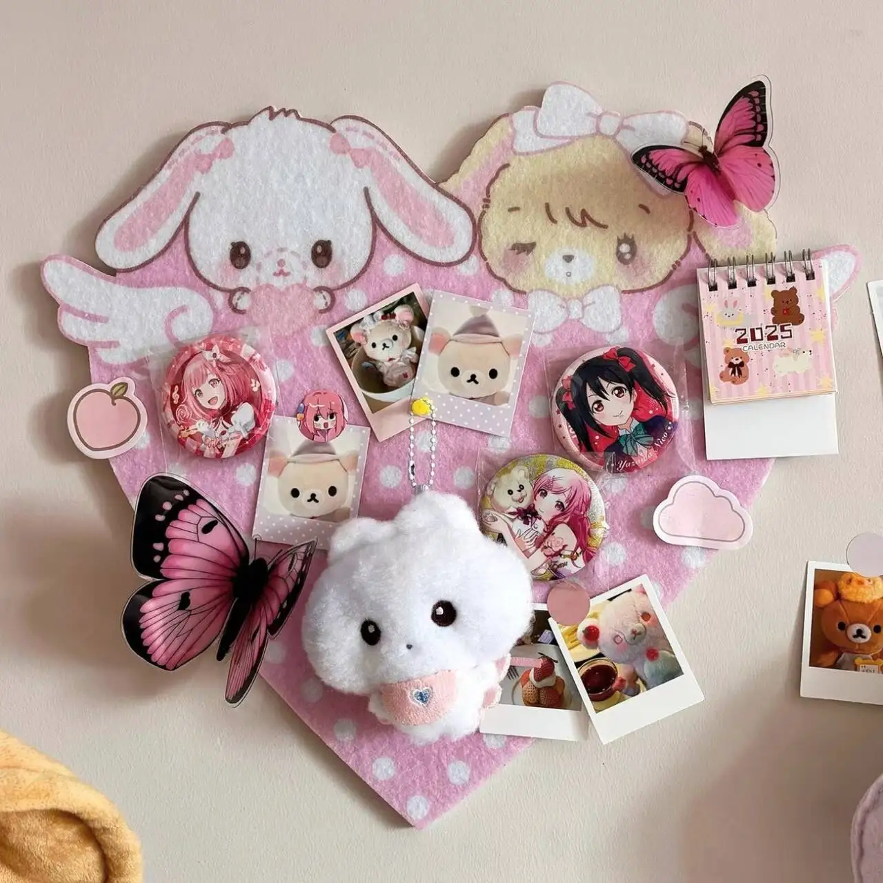 Bunny Felt Cork Board New Cute Cartoon Wall Photo Message Board Wall Punch-free No Damage The Wall Room Decoration Gifts