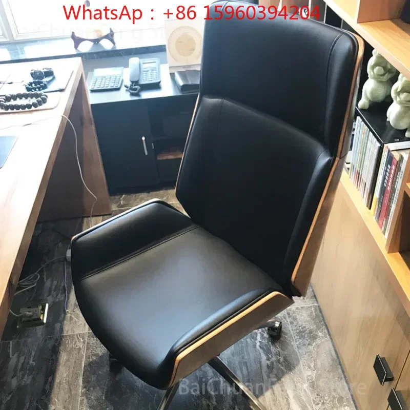 

Простые скандинавские офисные стулья, кожаная подъемная поворотная спинка для компьютера, мебель для дома, комната