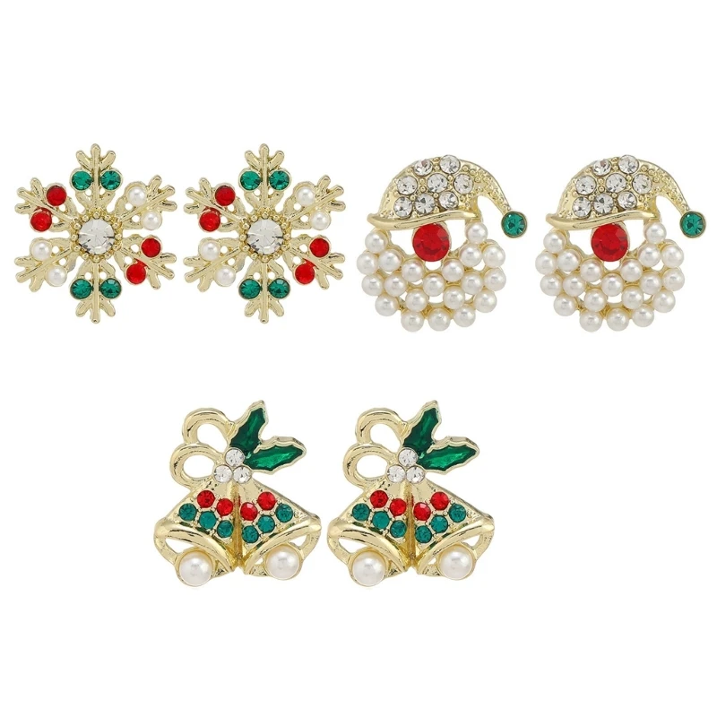 

Elegant Drop Earrings with Christmas Themed Pendant Earrings Ear Studs Alloy Texture Suitable for Fashion Accessorizing