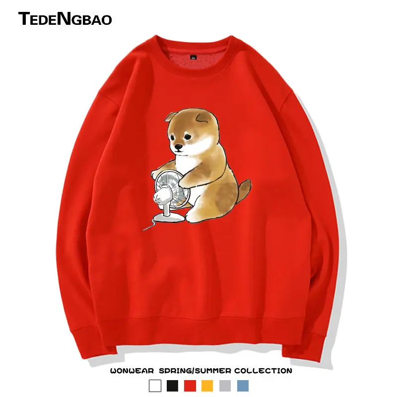 Japanese Cute Cat Penguin Totoro Hamster Shiba Inu Fan Cartoon Casual Printed Loose Hoodie Trendy Men's and Women's Street Style