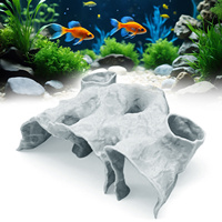 Gravel Tunnel Cave for Aquarium Decor Natural Curve Design Fish Hideout with Smooth Surface for Tropical Fish Tank Ornament