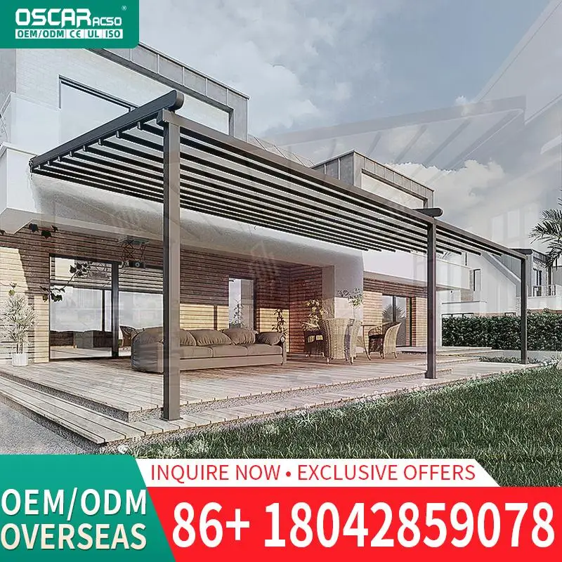 

Outdoor Garden Automatic Folding Expandable Sun Shading Canopy PVC Waterproof Fabric for Patio Balcony Terrace Retractable Canop