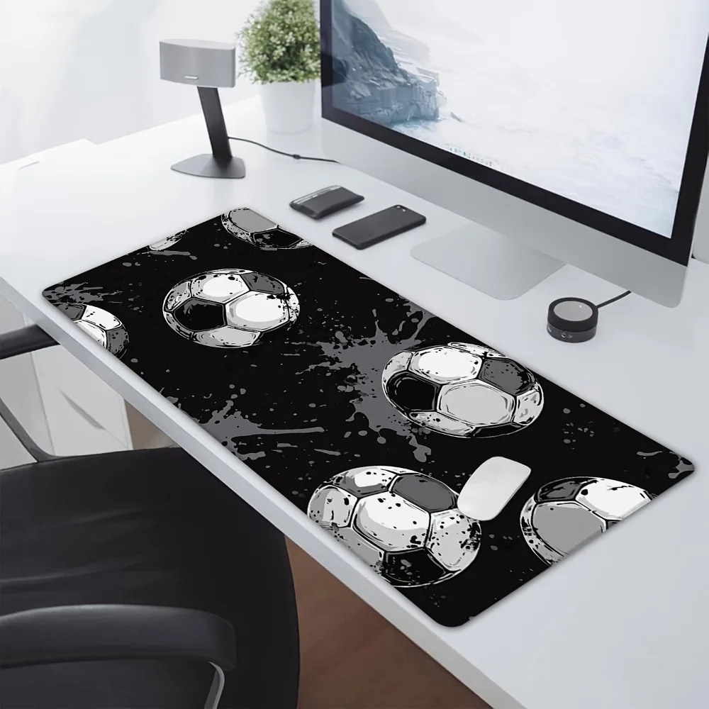 

Коврик для мыши с рисунком футбольного мяча, игровой настольный коврик, нескользящая резиновая основа, большой коврик для мыши для ПК, ноутбука, офиса, игрового стола