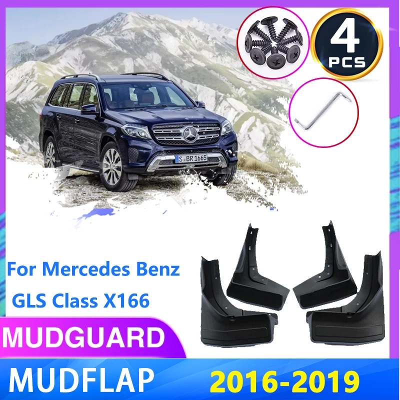 

for Mercedes Benz GLS Class X166 2016~2019 Auto Front Rear Wheel Mudguards Fender Mudflap Mud Flaps Splash Guard Car Accessories