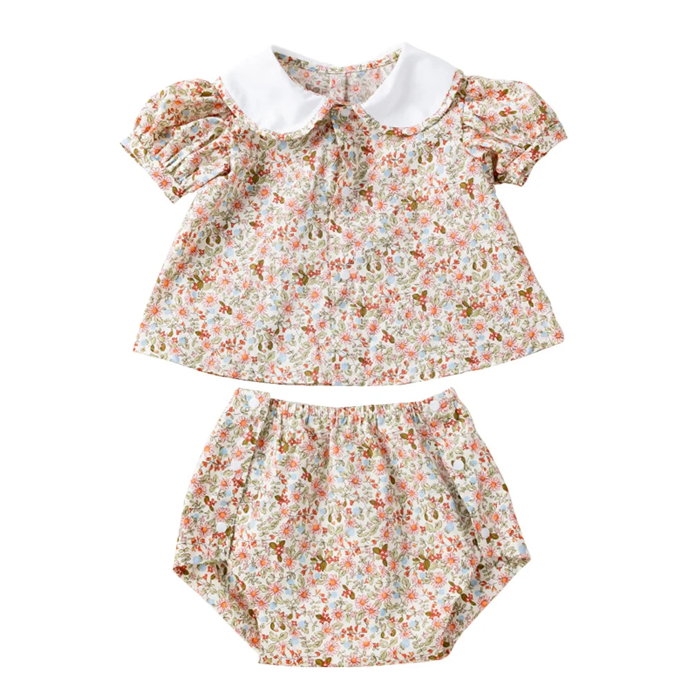 

1Set Short Sleeve Shirt Pants Set for Toddler Girls Summer Outfits Comfortable Breathable Cotton Baby Clothes Spring Autumn