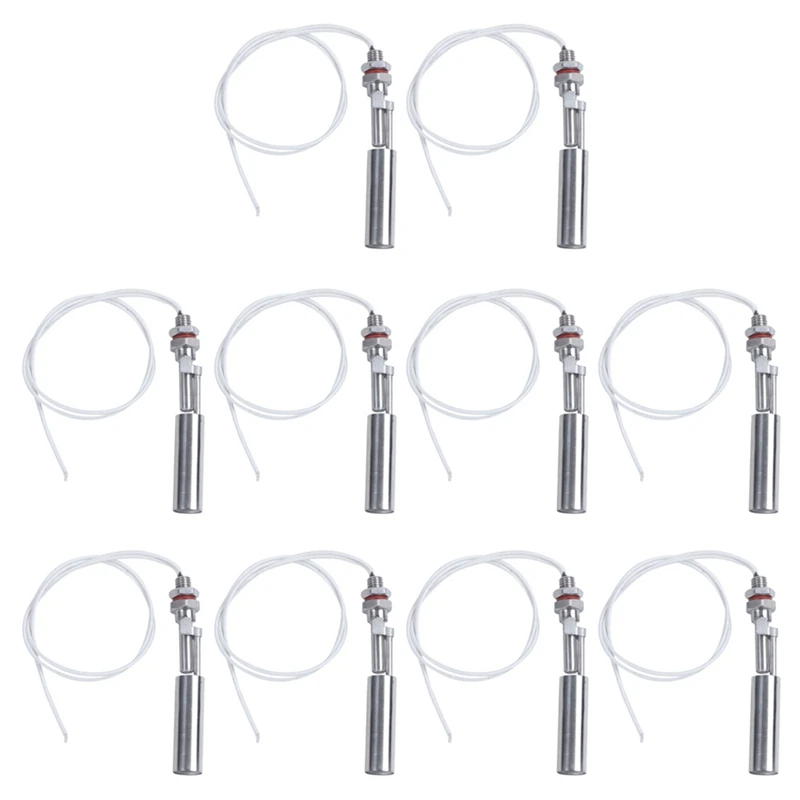 10Pcs 11.9Cm Stainless Steel Duckbilled Float Water Level Switch Sensor Stainless Steel Portable Float Switch