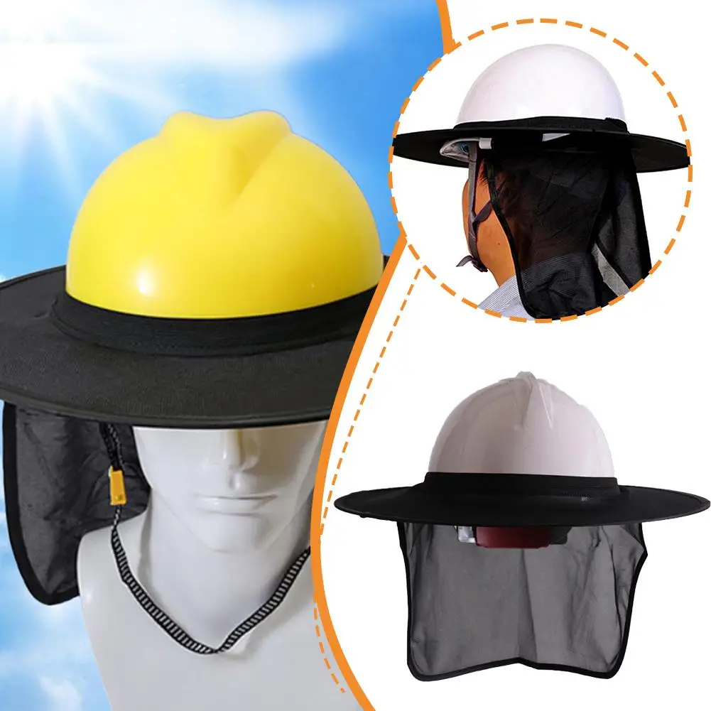 Summer Safety Helmet Visor Hard Hat Neck Helmet Reflective Stripe Sunshade Mesh Reflective Cap Cover For Construction Wor