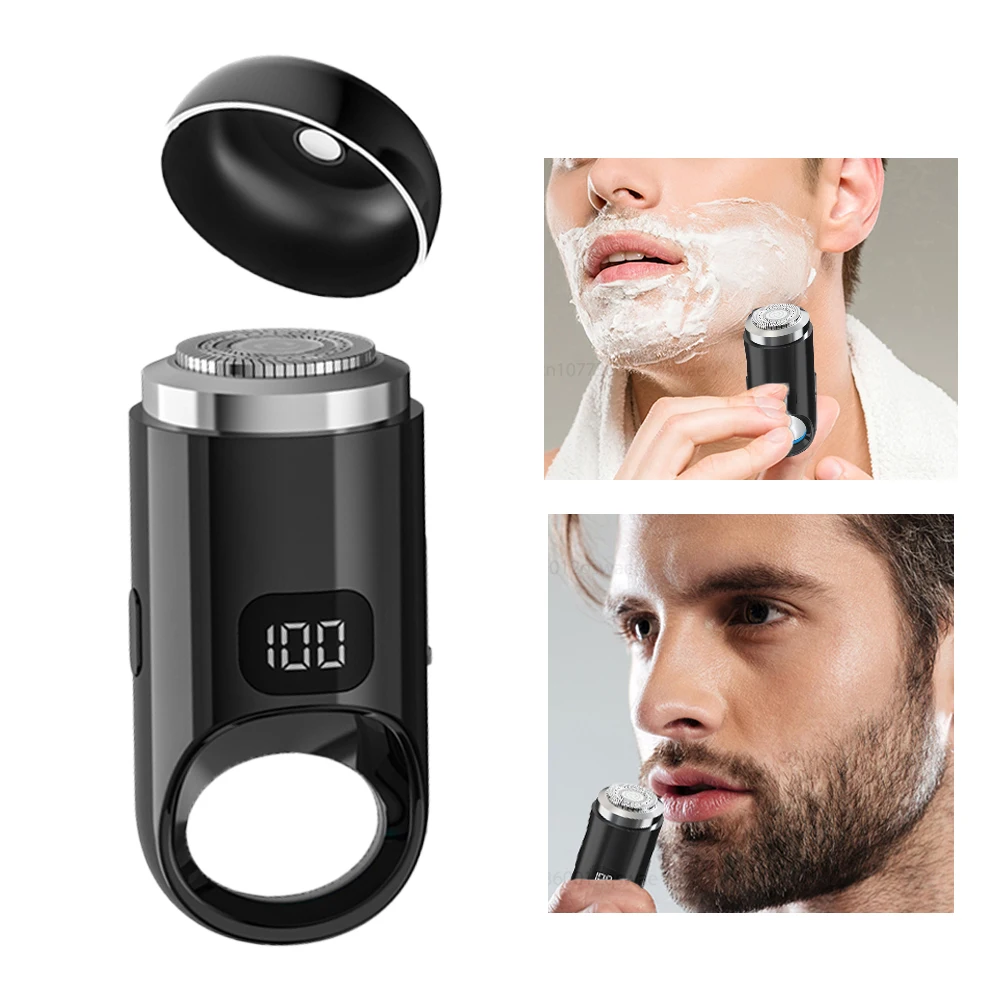 Electric Shaver Portable Mini Shaver Rechargeable Electric Razor for Men Waterproof Men's Shave Powerful Motor Travel Shaver