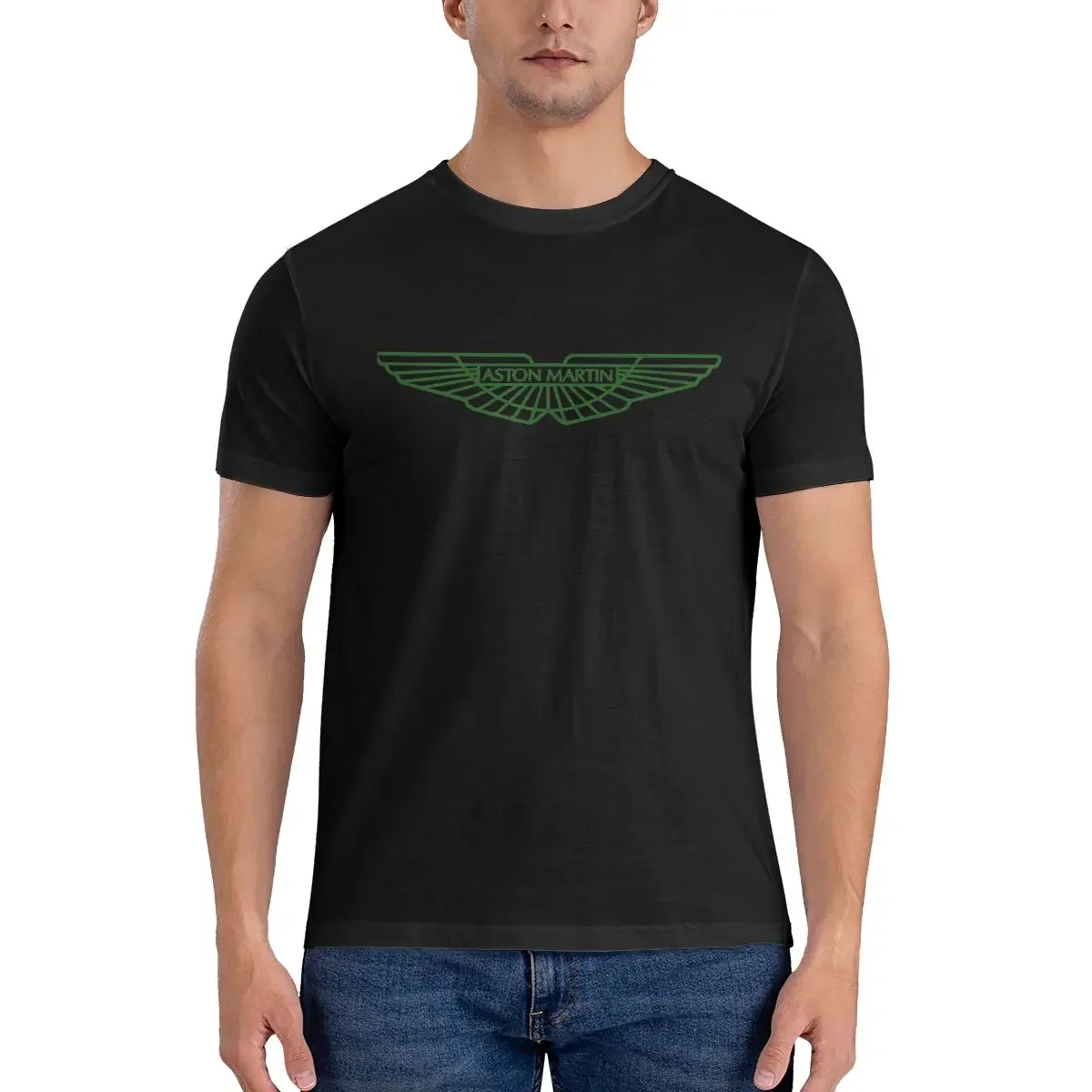 Aston Martin W T-shirt Men Print Round Neck T-shirt Summer Fashion Short Sleeve Cotton T Shirt