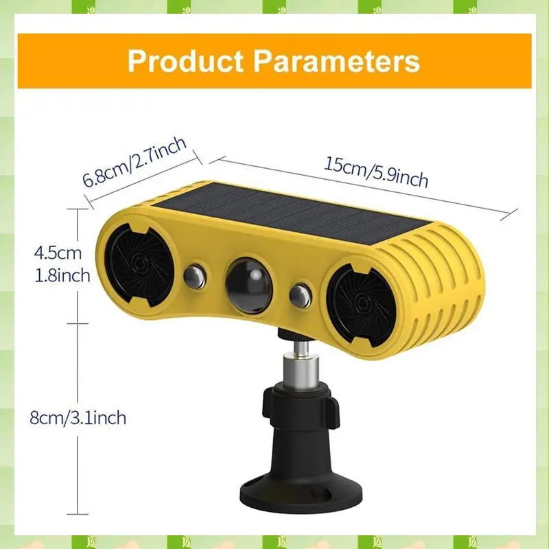 2025 إنذار مستشعر الحركة الشمسية ، ضوء تحذير خارجي ، 13 صوتًا نظام تنبيه أمني مبيد الحيوانات لحظيرة ساحة المزرعة ، الطاقة الشمسية M