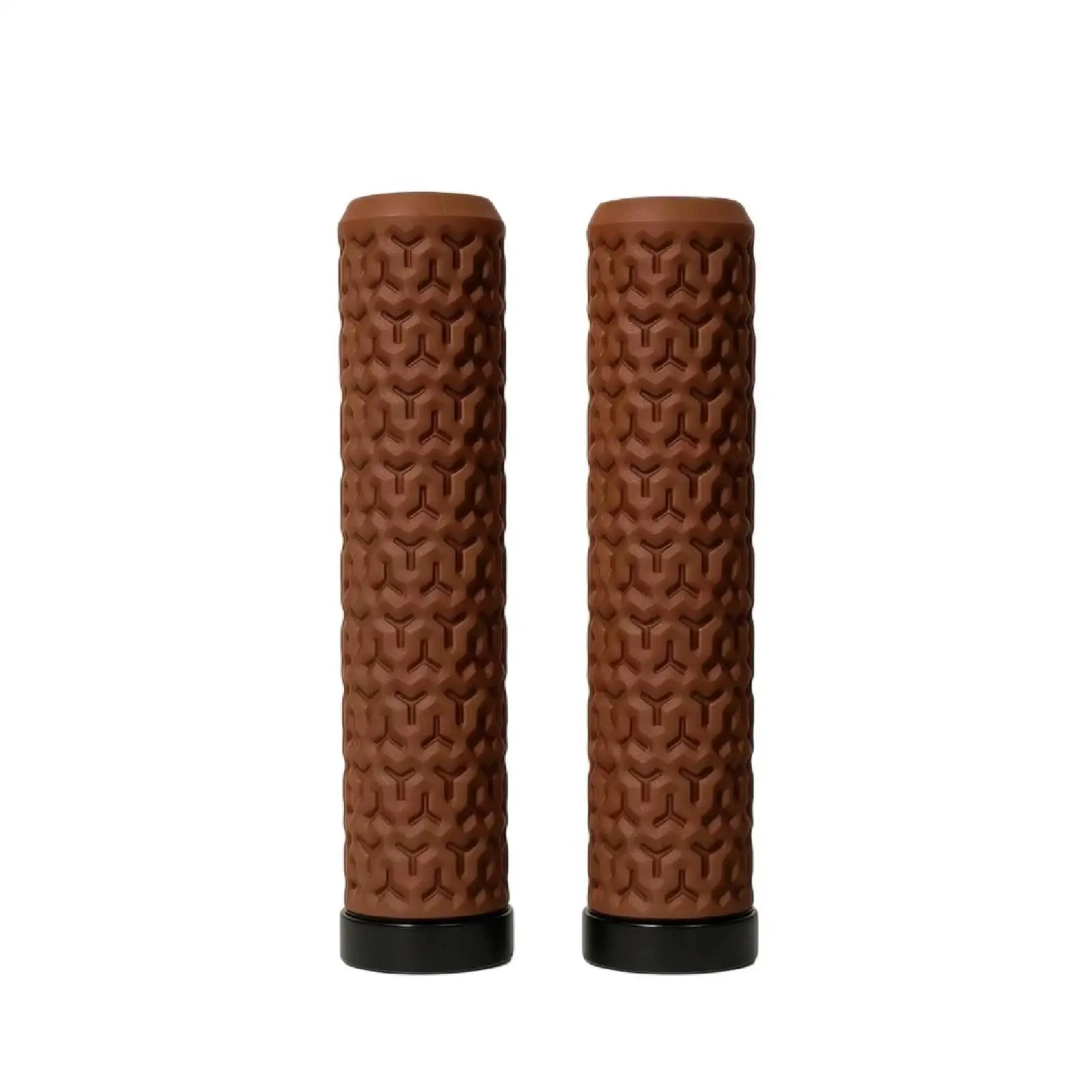 Anti Rotation Bike Handlebar Grip Rubber Locking Mechanism for Rough Terrain Shock Absorption Control