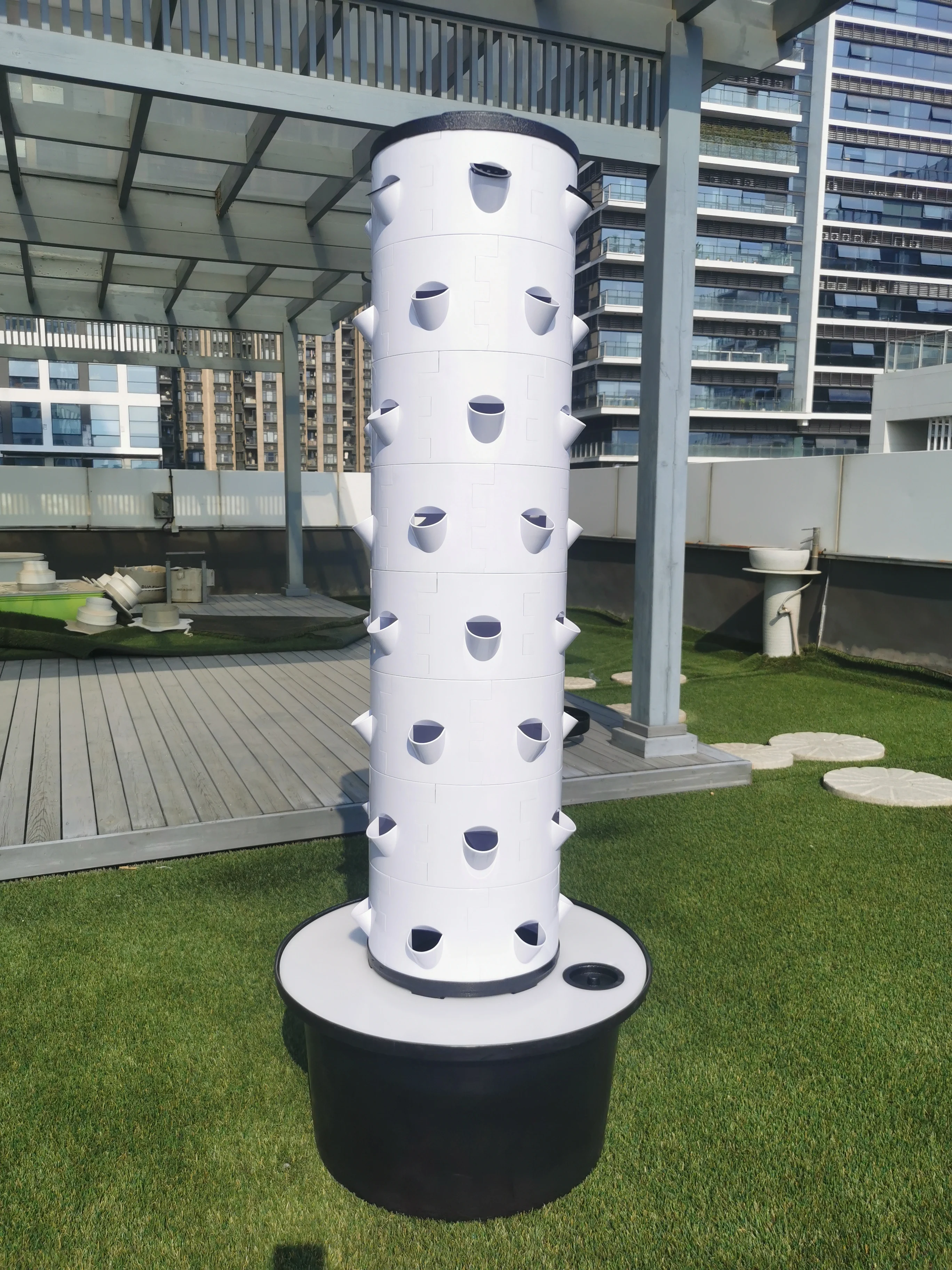 Aeroponic Hydroponic Growing Tower, Vertical Soilless Cultivation System for Organic Vegetables, Fruits & Flowers