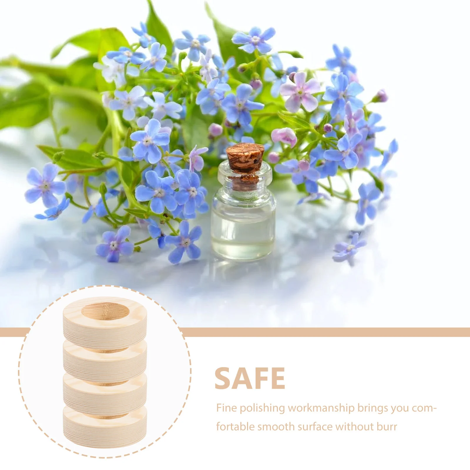 

4Pcs Essential Oil Organizer Durable Storage Case Smooth Surface No Burr Practical Long Term Use Essential Oil Carrying Case