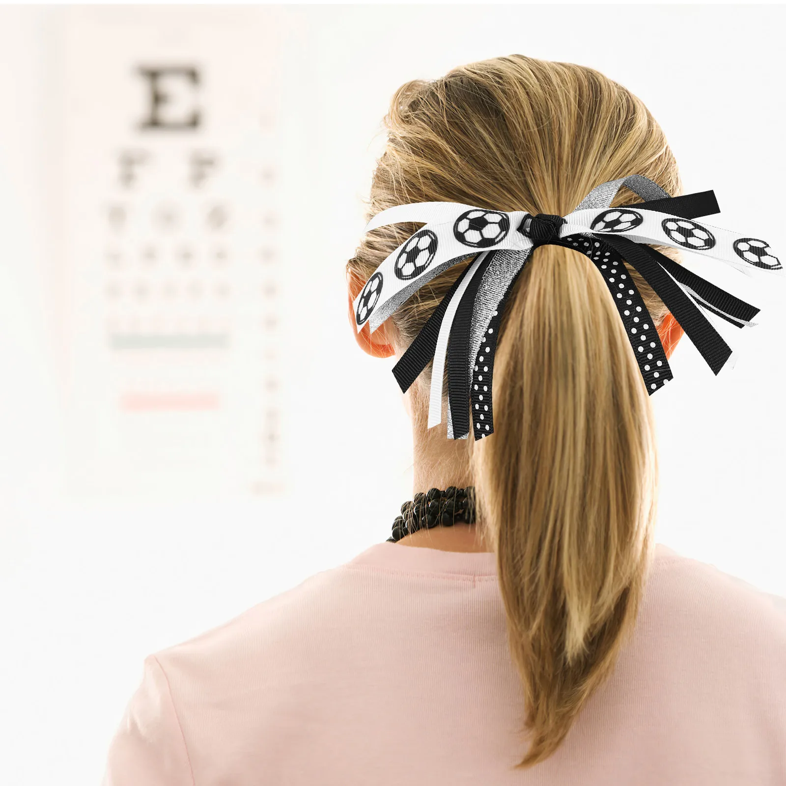 

Football Ties Women Durable Sports Scrunchies Design Elastic Ponytail Holders Cheerleading Team
