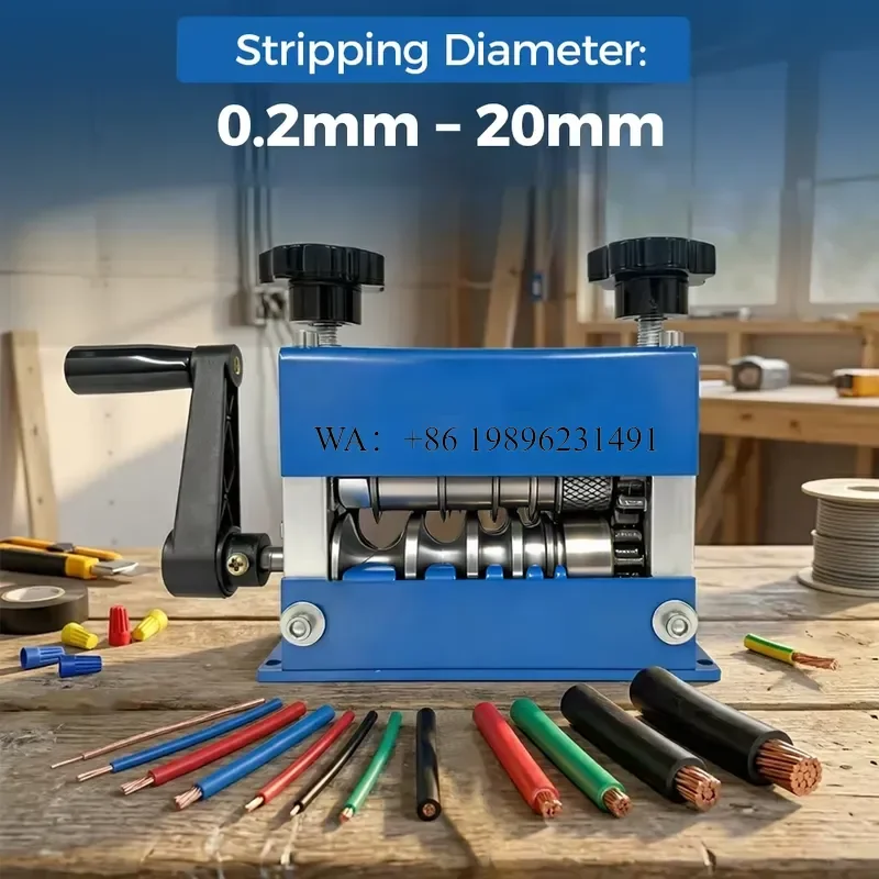 Wmwmnu for Lansing M20-1 Portable Wire Stripper 12 Channels 5 Blades Scrap Copper Cable Stripping for 0.2-20mm Wires