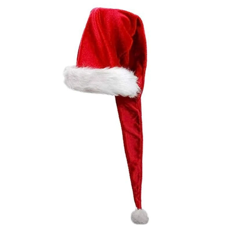 

Christmas Santa Hat for Extra Long Santa Hat Christmas Hat Xmas Long-tail for Christmas Party Decoration Children Dropship