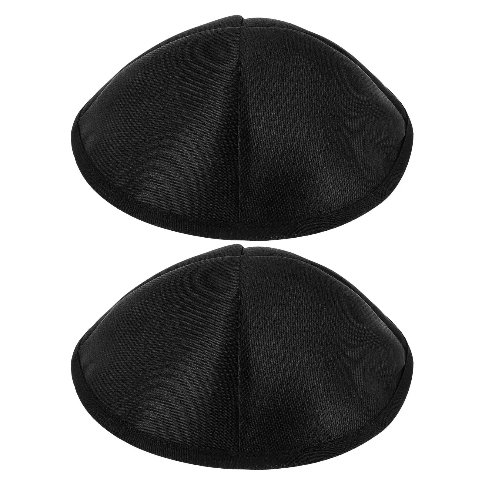 2Pcs Jewish Kippah Hats Round Yarmulke Beanies Caps Lightweight Head Covering for Religious Ceremony Daily Wear