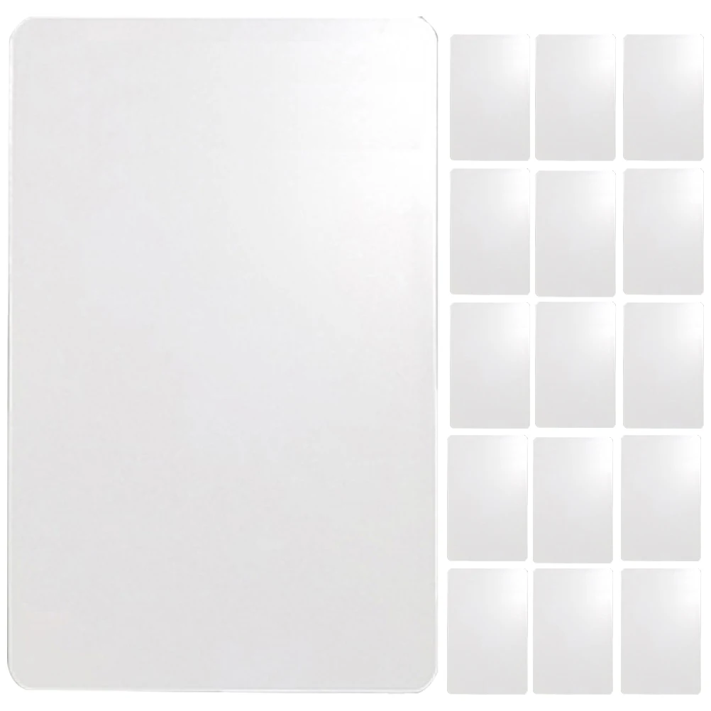 

50 Pcs PVC White Card Plastic Labels Tags ID Diy Cards Blank Display Name Pendant