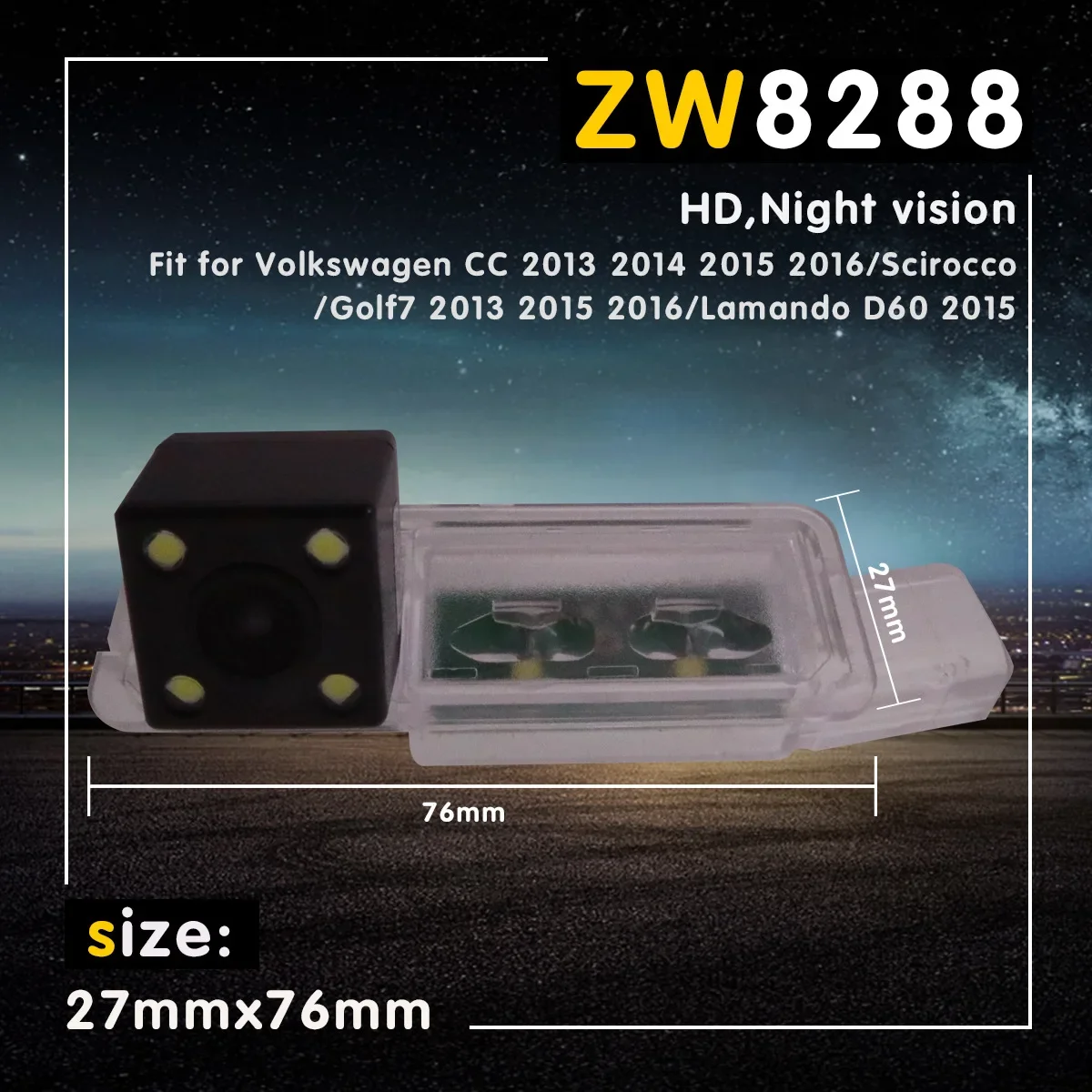 

Suitable for Volkswagen/Scirocco/Maotan/Camera Reversing image rear view car HD camera