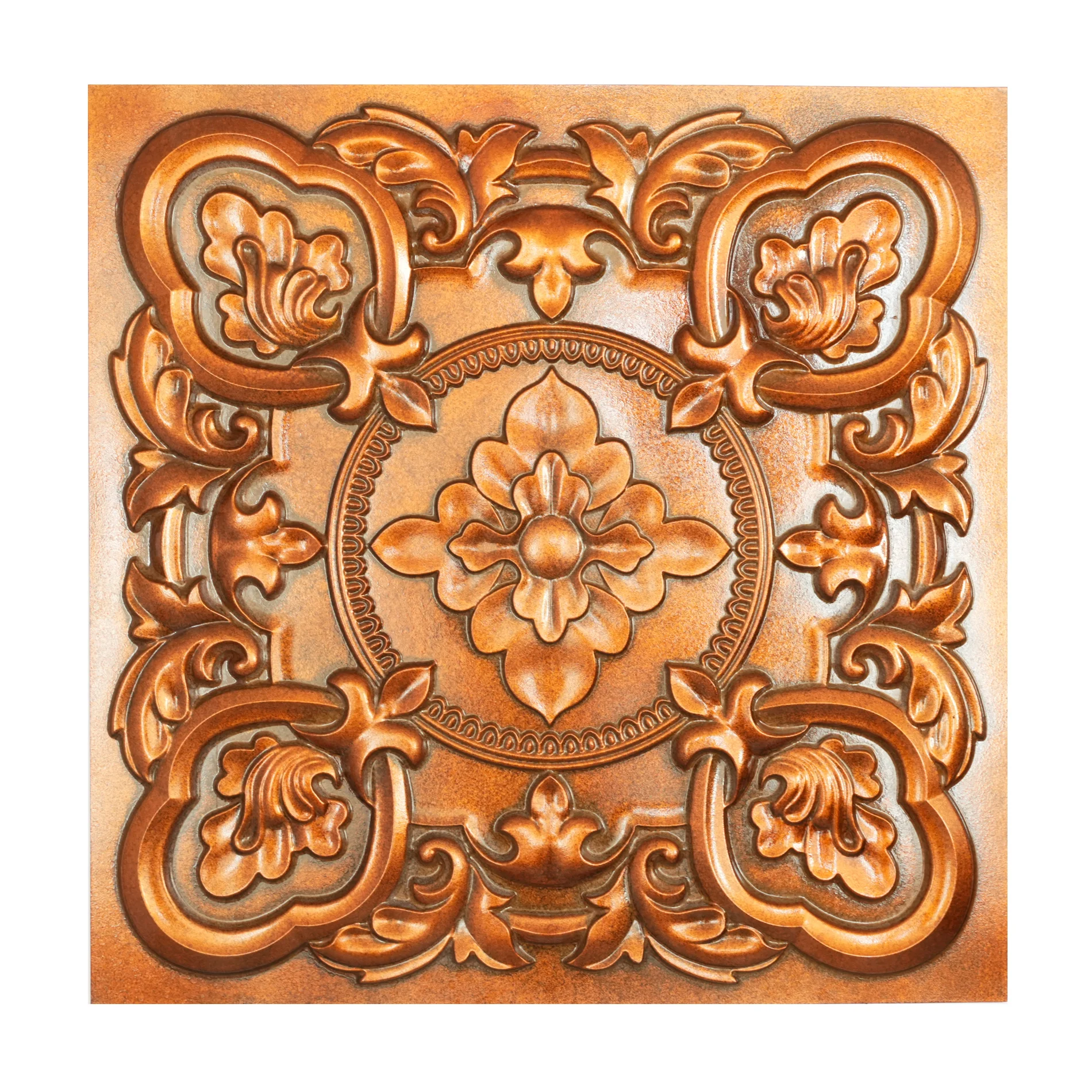 

Faux Tin Ceiling Tiles glue up Easy to Install PVC Panels Rustic Accent Wall Décor for Cafe Club 10pcs/lot PL30 Archaic copper