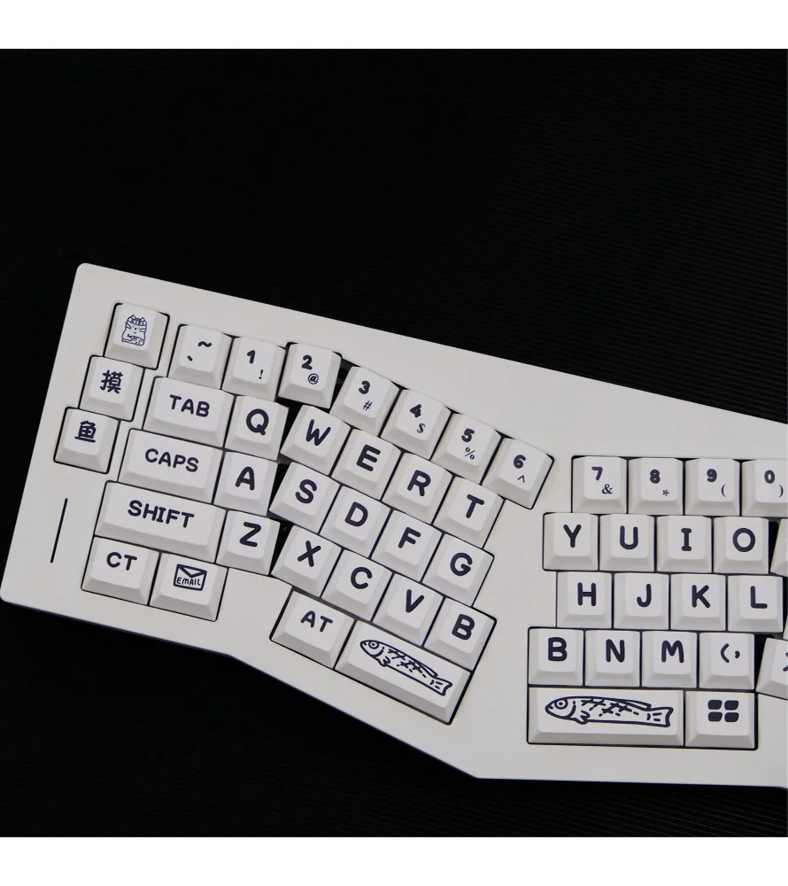 

Fish-catching keycaps PBT original factory highly sublimated mechanical keyboard customization wooting