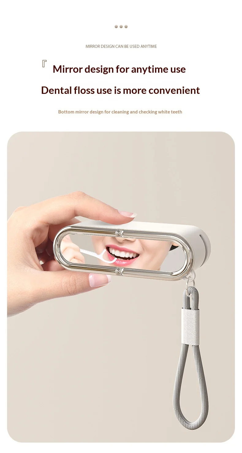 Автоматическая всплывающая портативная мини-нитка для зубочисток с ультратонкими палочками для зубной нити и футляром для хранения