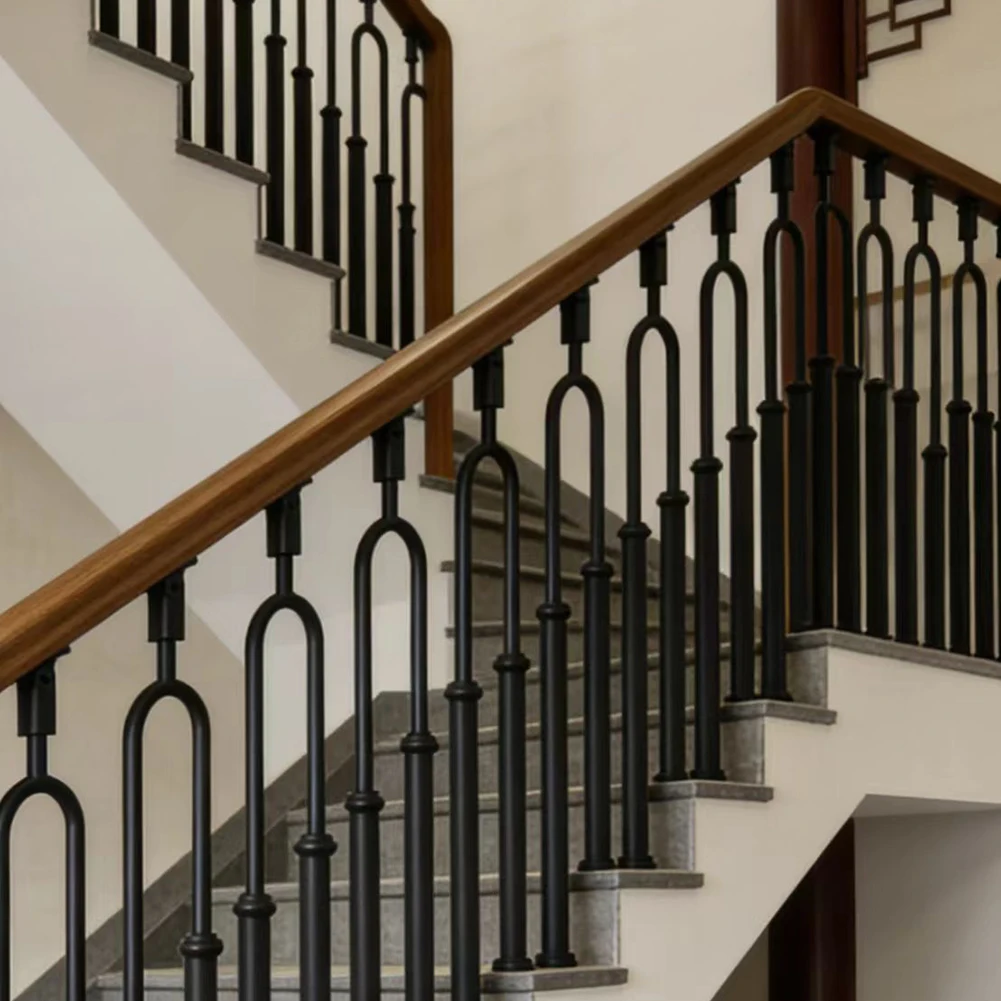 For Spiral Staircase Aluminum Alloy Post Set Adjustable Height Base Railing Fitting for Indoor Residential Spaces