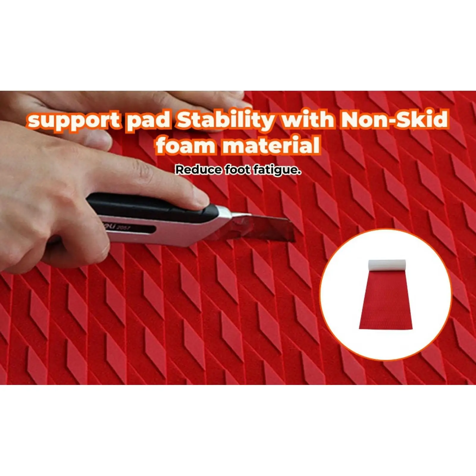 Non Slip EVA Surfboard Traction Pad DIY Deck Mat Strong Grip Boat Flooring for Stand Up Paddleboard SUP