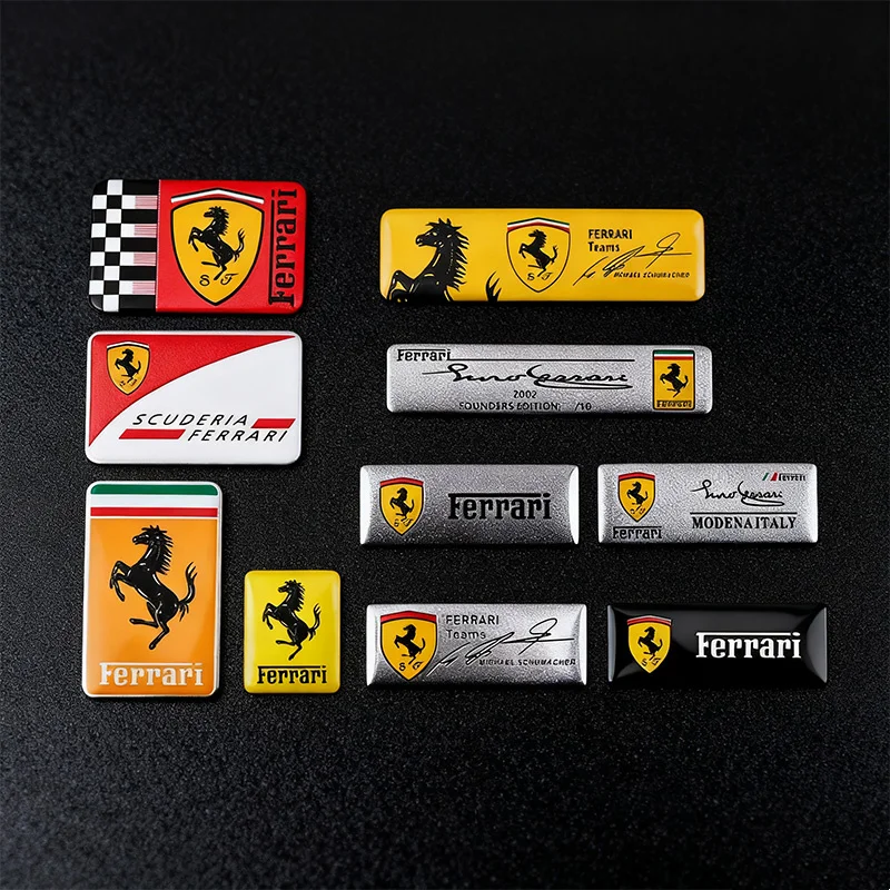 Nueva insignia de aleación de aluminio pegatina carrocería de coche maletero ventana decoración calcomanía para Ferrari Roma 488 Spider SF90 LaFerrari Portofino F80