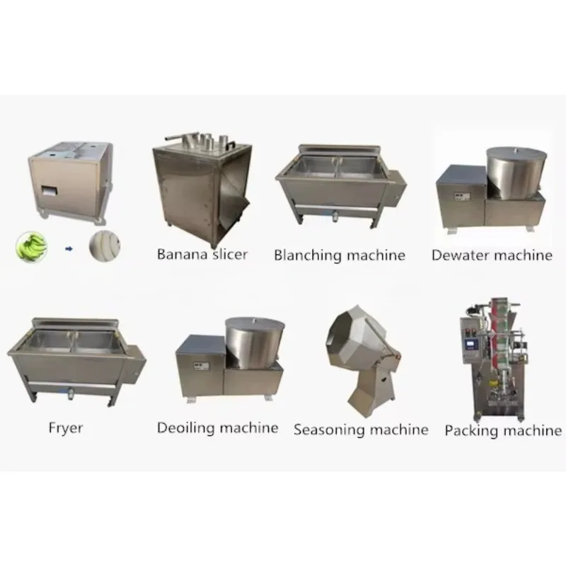 Hot Sale Small Scale Plantain Chips Making Machines Banana Processing Plant Plantain Chips Production Line Customized