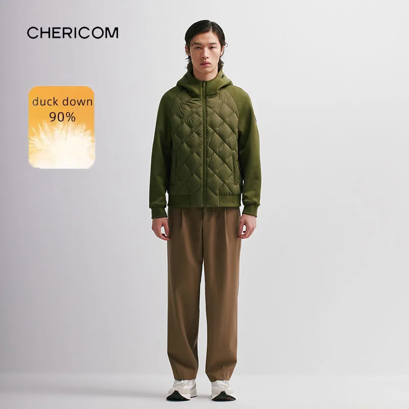 

Мужской короткий легкий пуховик Chericom с капюшоном, осень-зима 2022, повседневные универсальные теплые куртки с холодной подкладкой Y299532Y